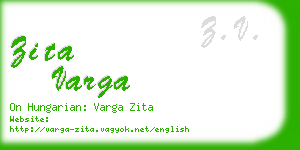 zita varga business card